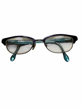 Lilly Pulitzer Franco Eyeglasses Brown Blue Full Acetate Frame 49-18-135
